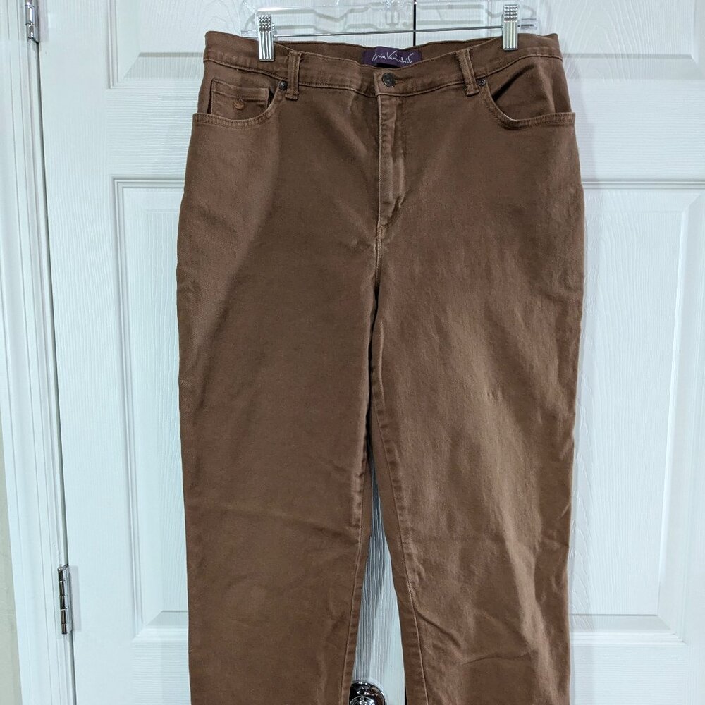 Gloria Vanderbilt Women's Amanda Jeans, Brown, Size 16, Classic Fit, Tapered Leg - Picture 3 of 13